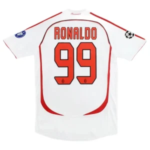 2006/07 AC Milan Ronaldo #99 Kakà #22 Maldini #3 Pirlo #21 UCL Final Retro Jersey Away Replica