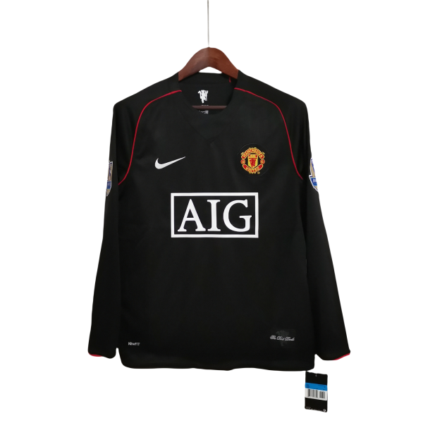 07-08 Retro Long Sleeve Manchester United #7 Ronaldo Third  Away Soccer Jersey - Image 2