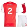 arsenal 2025 2026 saliba children’s home kit jersey