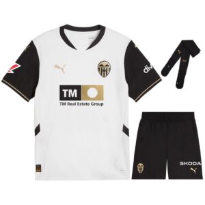 fc valencia home children’s kit jersey 2024 2025 black